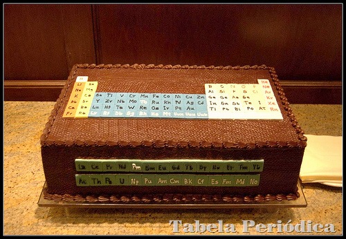 Tabela Periódica no bolo