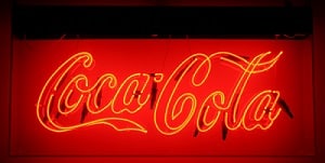 Letreiro neon Coca Cola